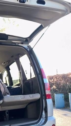 Self-training No. 82: Spreading My Tucked Pussy Wide Open by the Toll Road