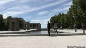 ”Mesmerizing Spanish hot girl public screwed”