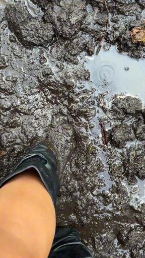 Boots stuck in the mud