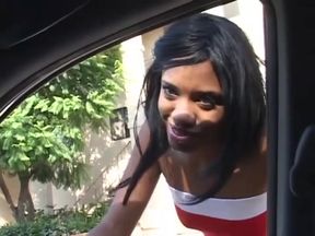 Sexy black petite anal penetrated