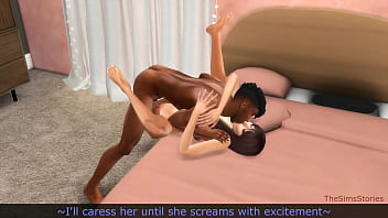 Stepbrother comes to his stepsis at night and fucks her hard
