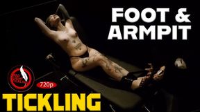 Ticklish Jane Topless & Barefoot, Bound to the Tickle Bench?– Merciless Armpit & Foot Tickle Torment - 720p