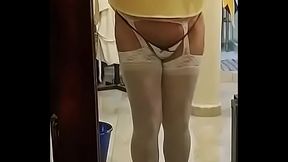 Con liguero blanco