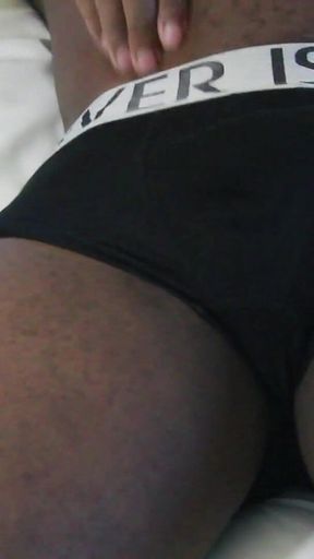 Black Stud Showing off Underwear and Gooning, Getting Hard and Showing Muscle Butt and BBC