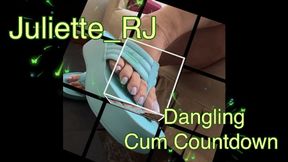 Juliette-RJ Dangling on Sexy Flip Flop Wedges in beautiful French Tip Pedicure - FOR MOBILE DEVICES USERS - DANGLING - FRENCH TIP PEDICURE - BBW - THICK THIGHS - BBW LEGS - WEDGE FLIP FLOPS - FOOT FETISH - TOES WIGLING - CUM COUNTDOWN