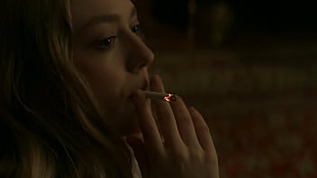 Horny police captain has loved to show his cock to the beautiful blonde Dakota Fanning that works in the police department