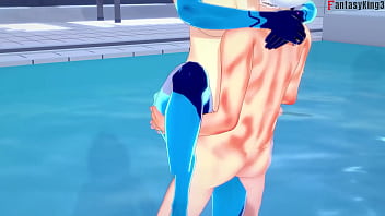 Samus Aran fucking behind the pool | 3 | Metroid | Full &amp_ POV on Sheer &amp_ PTRN: Fantasyking3