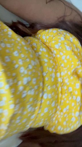 Yellow polka dot dress