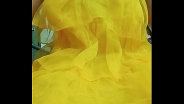 Indian Gay Crossdresser Gaurisissy xxx sex in yellow Lehenga