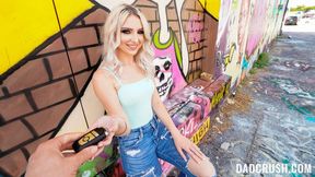 Sensual blonde with small tits fucked in the missionary pose