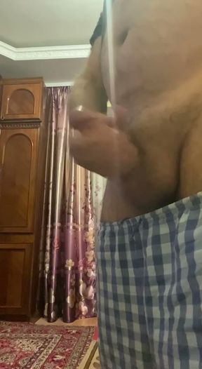 Daddy is masturbating.