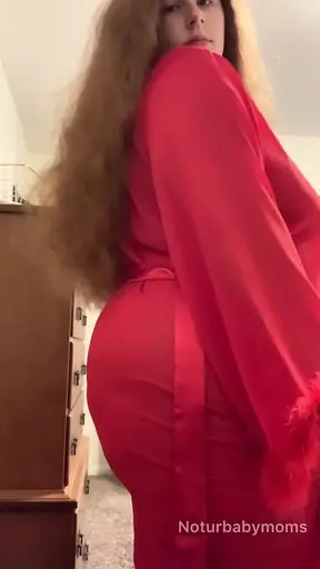BBW BBC Interracial Red Robe Stripping, BJ, & Shaved Pussy Fucking