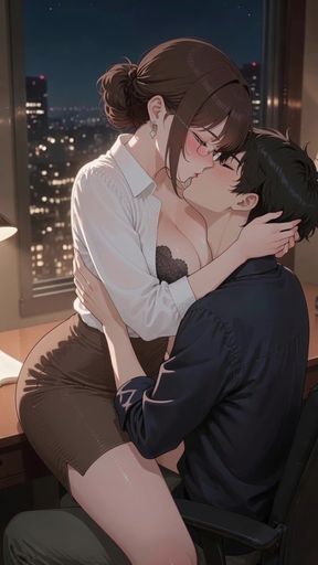 Sexy Coordinator Is Very Slutty With Sexuality Talk And Ends Up On Her Virgin Student's Cock - AI Generated Content