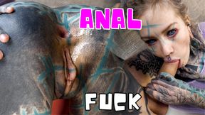 Tattooed Hippie's Self Dildoing Anal and gets ANAL Fuck with Big Cock