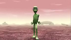 Alien verde sarrando gostoso