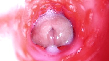 Extreme close up of a big cock in a sloppy wet sweet hole!