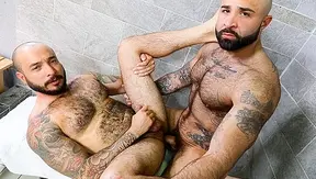 Steamy Shower Frenzy: Hot Ripped Guys Fucking Hard – 18+