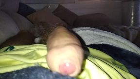 Stepdaddy Masturbates His Big Cock in the Living Room While His Clan Is Out Shopping