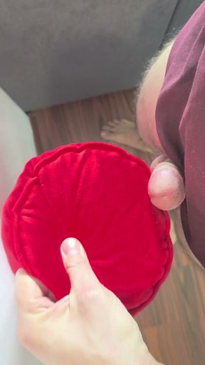 The thrill of pillow rubbing and a hard cock