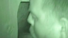 Gay gobbles down this hard cock