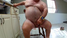 Got Horny Remodeling, Sat Down Edged My Cock, Shot Three Loads.