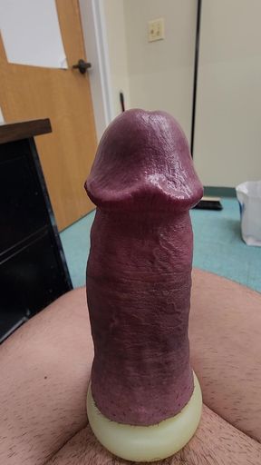 Ringed super mushroom cock closeup