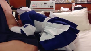 I want to be sucked by a girl in a cute nurse cosplay Homemade Cunnilingus Creampie