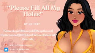 PREACHER'S DAUGHTER GETS ALL HER HOLES FILLED-DOUBLE PENETRATION