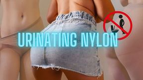 urinating in my nylons and playing with my wet feet