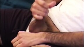 ”Amateur man pleasing himself with his big rough hands”