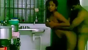 Malaysian indian couple fuck in kitchen