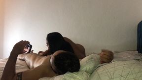 brunette sucking her boyfriend s dick.