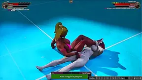 Neri VS Frankie Fuxalot (Naked Fighter 3D)