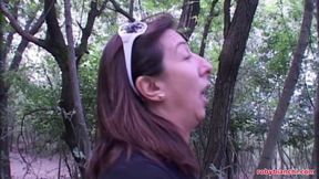 Italian Amateur: Slutty MILF Gets Ass Fucked in the Woods