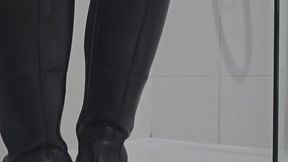 Jax crushes oranges and then soaks her leather Doc Martens Amaayah riding boots