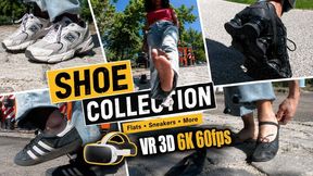 VR 3D 6K 180 60 fps | Mariella’s Well-Worn Favorite Shoes | Old Sneakers, Used Ballet Flats, Worn Soles, Shoe Close-Ups & Footwear