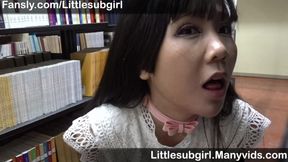 Sexy Asian Fucking Her Pussy in Public Library!