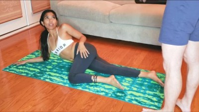 Stepbrother Massage Leads to Ripped Yoga Pants