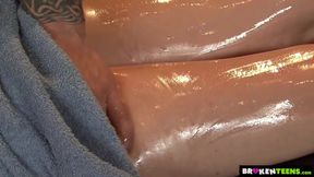 Busty babe Eva Karera gets ass fucked by her masseur