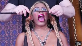 Rough oral punished for hot Latina sub