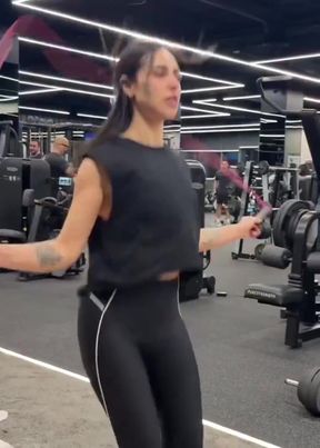 Amateur with big tits shows off her ass