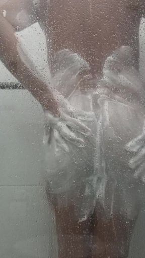 Sissy Boy Taking a Shower After Giving Her Ass to Her Owner