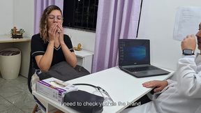 abdominal medical examination by a general practitioner.