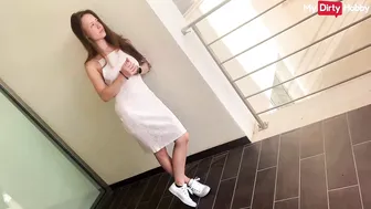 German amateurs get fucked and creampied by fans in hot outdoor action