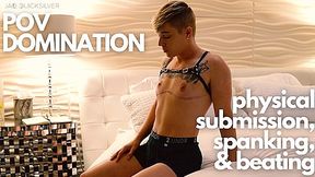PART 2 POV Lesbian Domination - Spanking and Beating and Shoving You with FtM NB dominant