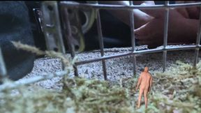 giantess - Teenie in Cage Watching as Giantess MXDominion Receives  Foot Massage from her Giant slave, female domination, shrinking fetish, giantess special effects 1080