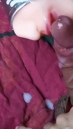 she greedily sucked my hot dick for a long time and i powerfully poured cum on her wet tender mouth   Clip 1