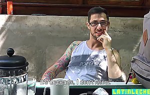 Straight latino blows maintenance guy and anal fucked