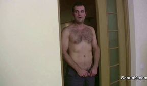 daddy caught skinny step-daughter masturbation and fuck her