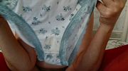 She took off her dirty, stinking panties and showed them.
